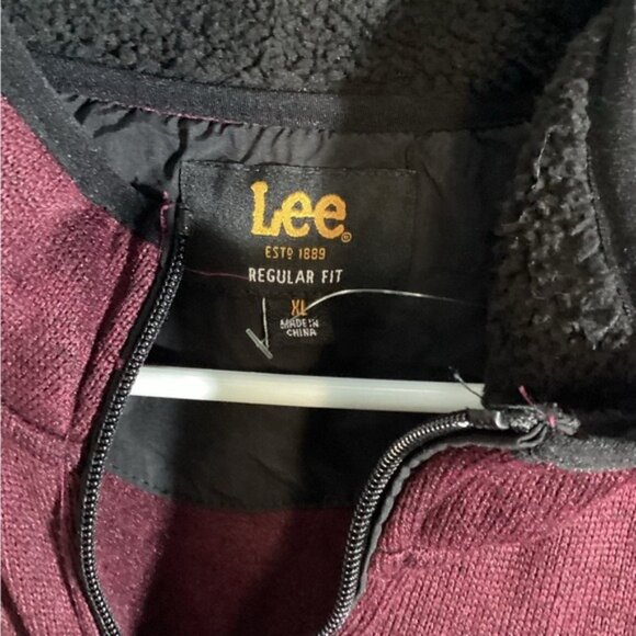 cowgirl argyle boho cozy grandpa dad Lee Fleece Vest In Zinfandel Red Size xl - Picture 2 of 4